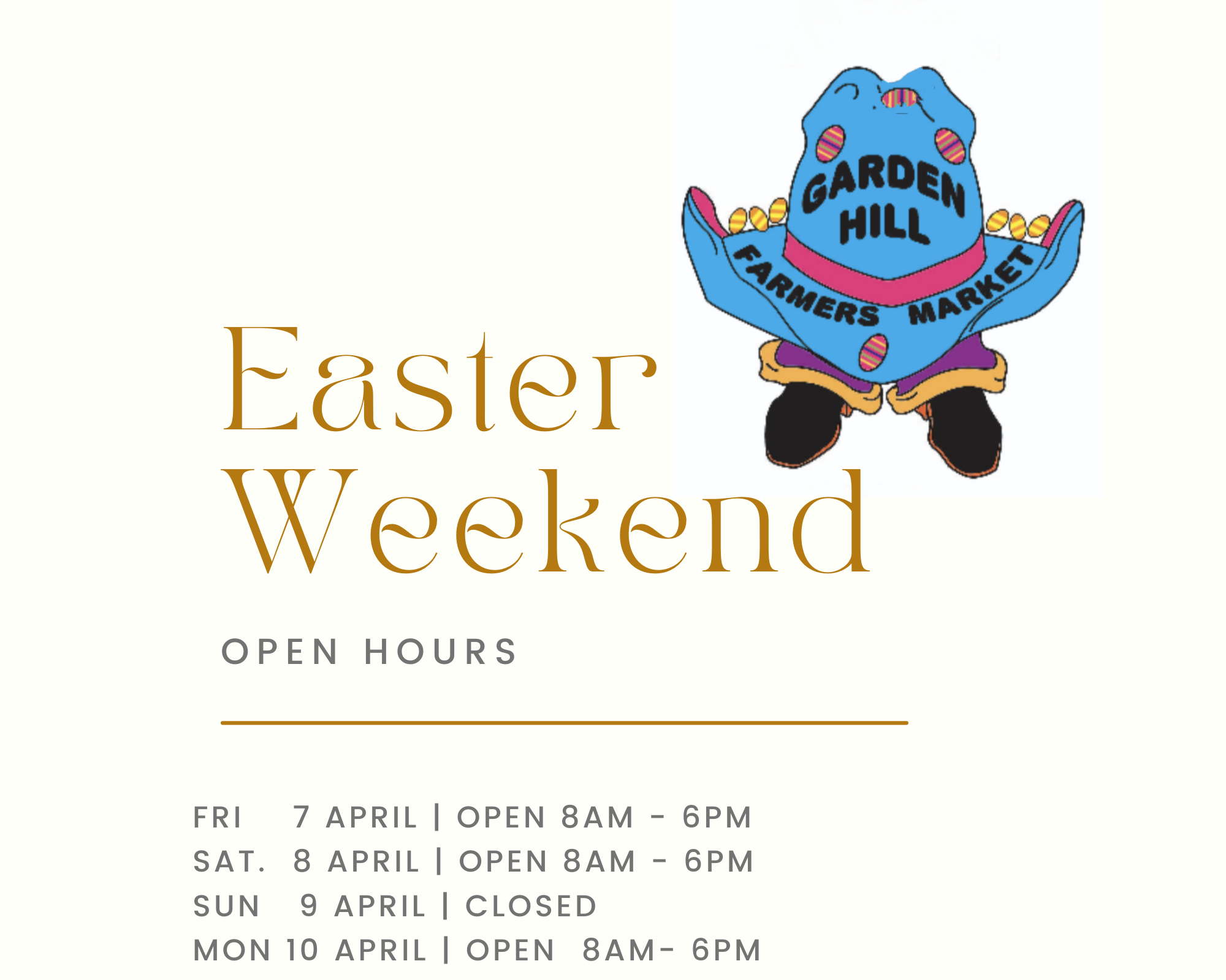 Easter Hours Garden Hill Farmers Market